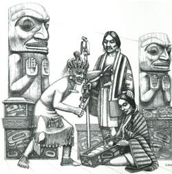 The Prince and The Salmon People Illustration